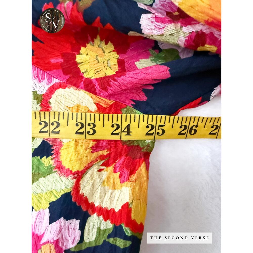 Oddi Long Sleeve Floral Printed Boho Flowy Peasant Top Blouse Size XL - Picture 9 of 13